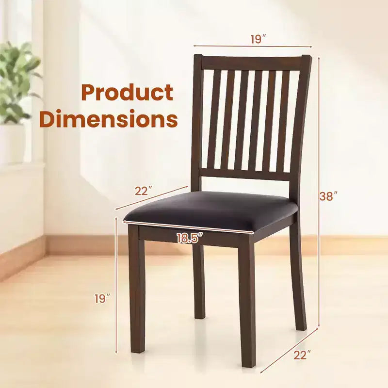 Sedia da pranzo moderna da 2/4 pezzi con schienale alto inclinato in pelle PVC resistente all'usura