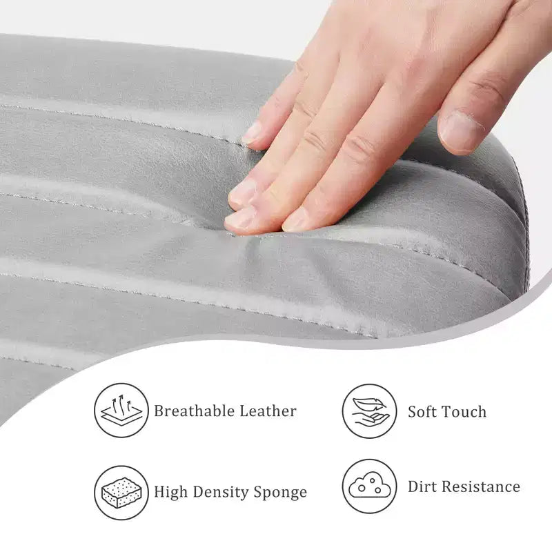 Sedia ergonomica da lavoro in pelle PU regolabile in altezza con gambe incrociate