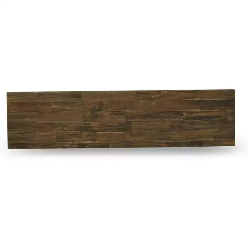 Panca moderna per tavolo da pranzo con sedile in legno, 60x15x18 pollici, nero/espresso