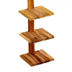 Scaffalatura a colonna a muro flottante a 8 ripiani, Takara Large, legno di teak