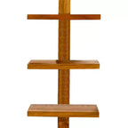 Scaffalatura a colonna a muro flottante a 8 ripiani, Takara Large, legno di teak
