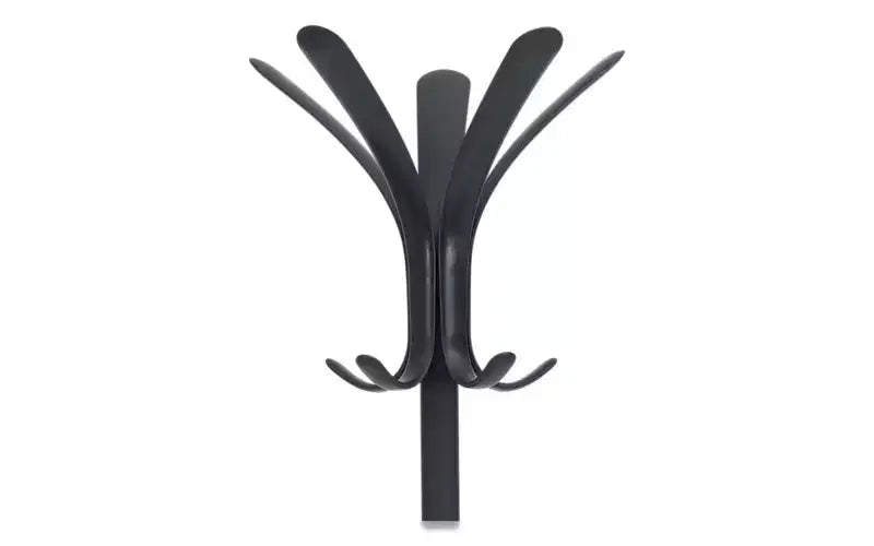 Appendiabiti, Struttura autoportante, Dieci pomelli, Acciaio/Plastica, 19.75l x 19.75p x 68.9a, Nero