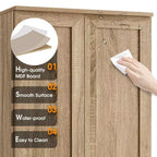 Mobile bagno a doppia anta con ripiano regolabile, armadietto verticale