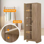 Mobile bagno a doppia anta con ripiano regolabile, armadietto verticale