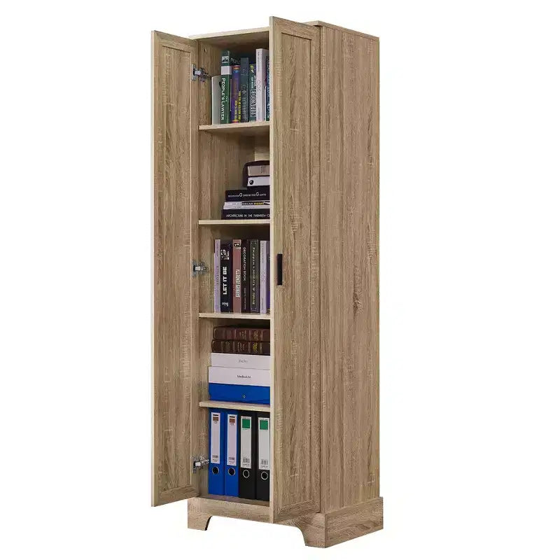Mobile bagno a doppia anta con ripiano regolabile, armadietto verticale