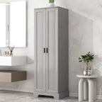 Mobile bagno a doppia anta con ripiano regolabile, armadietto verticale