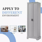 Mobile bagno a doppia anta con ripiano regolabile, armadietto verticale