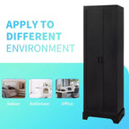 Mobile bagno a doppia anta con ripiano regolabile, armadietto verticale