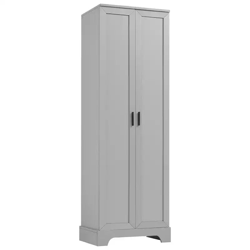 Mobile bagno a doppia anta con ripiano regolabile, armadietto verticale