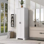 Mobile bagno a doppia anta con ripiano regolabile, armadietto verticale
