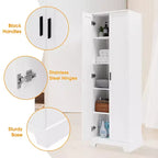 Mobile bagno a doppia anta con ripiano regolabile, armadietto verticale