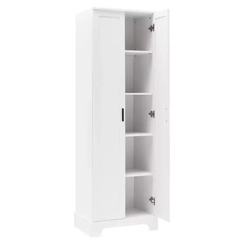 Mobile bagno a doppia anta con ripiano regolabile, armadietto verticale