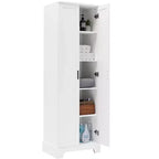 Mobile bagno a doppia anta con ripiano regolabile, armadietto verticale