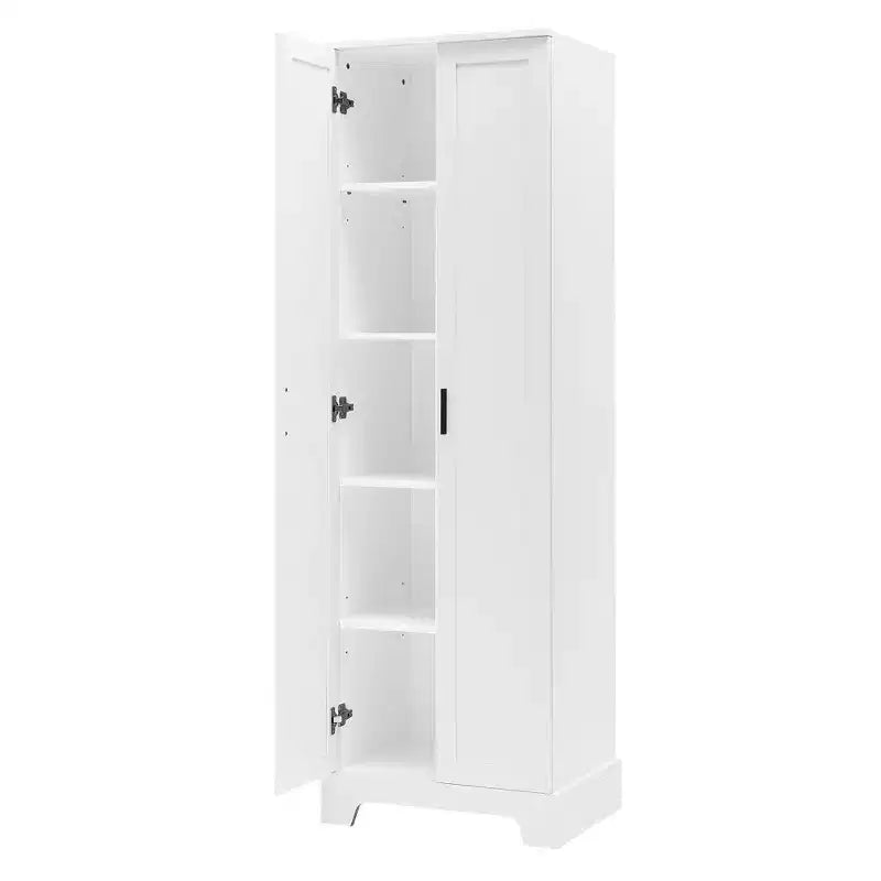 Mobile bagno a doppia anta con ripiano regolabile, armadietto verticale