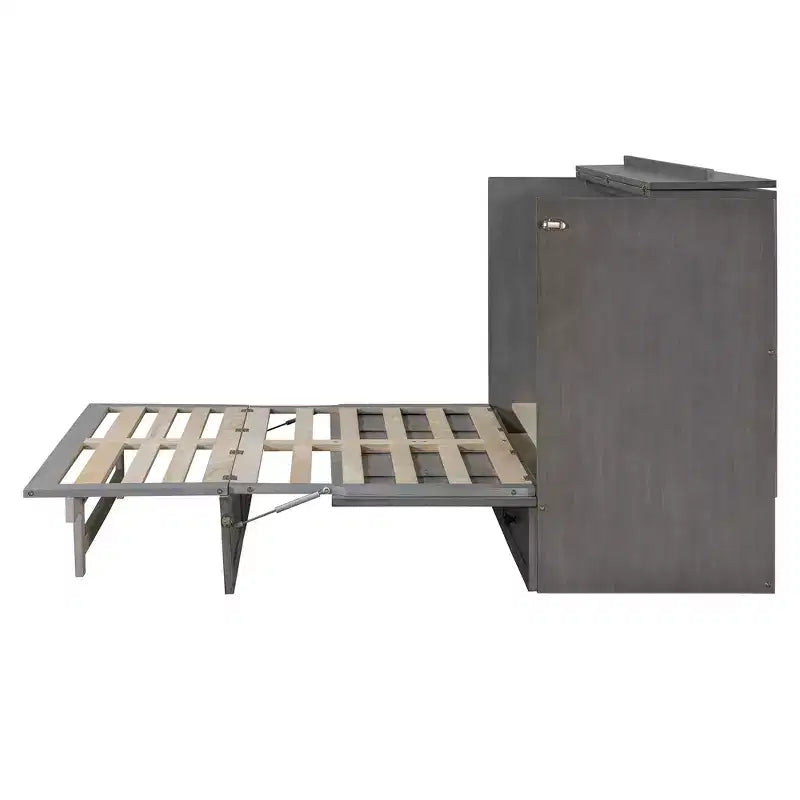 Letto a scomparsa matrimoniale/queen-size con ampi cassetti e porte USB