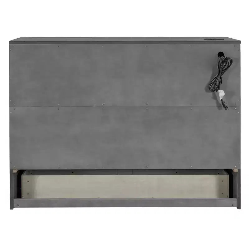 Letto a scomparsa matrimoniale/queen-size con ampi cassetti e porte USB