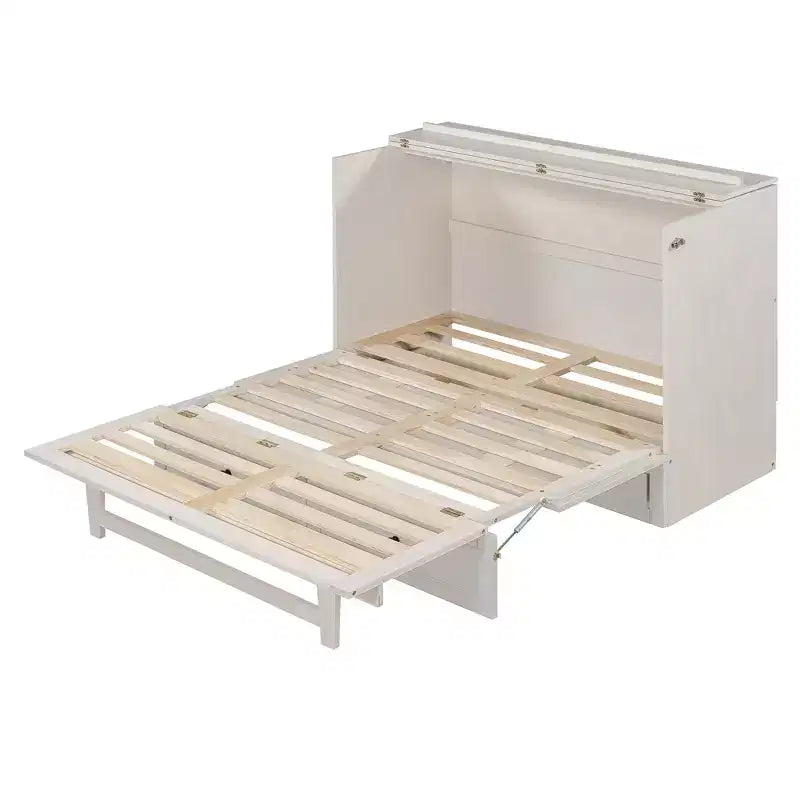 Letto a scomparsa matrimoniale/queen-size con ampi cassetti e porte USB