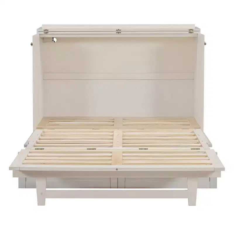 Letto a scomparsa matrimoniale/queen-size con ampi cassetti e porte USB