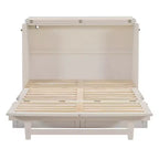 Letto a scomparsa matrimoniale/queen-size con ampi cassetti e porte USB