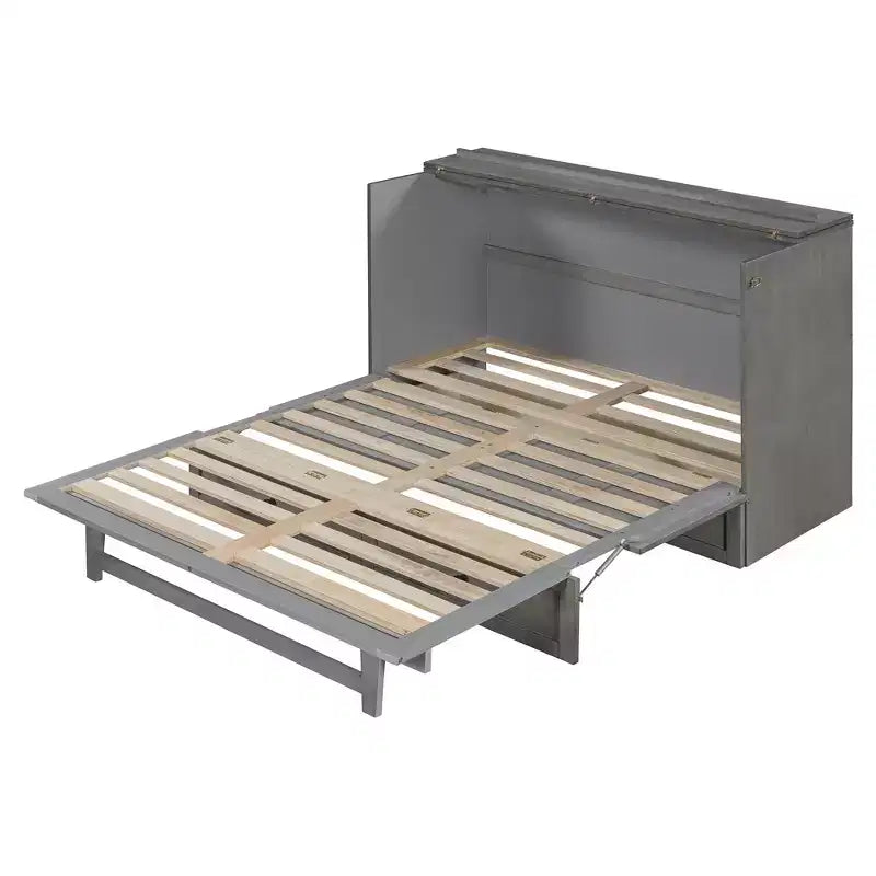 Letto a scomparsa matrimoniale/queen-size con ampi cassetti e porte USB