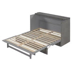 Letto a scomparsa matrimoniale/queen-size con ampi cassetti e porte USB