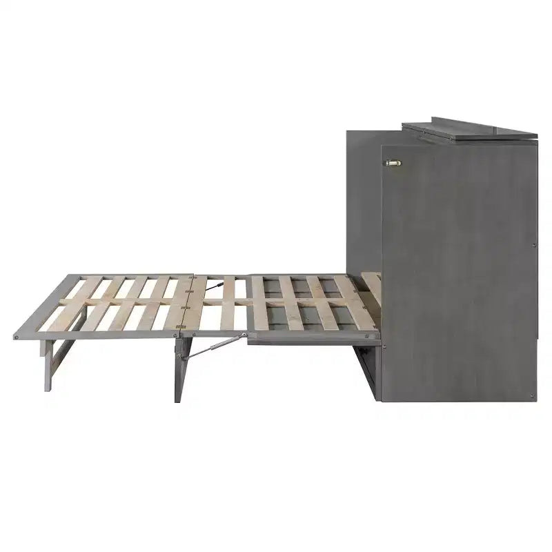 Letto a scomparsa matrimoniale/queen-size con ampi cassetti e porte USB