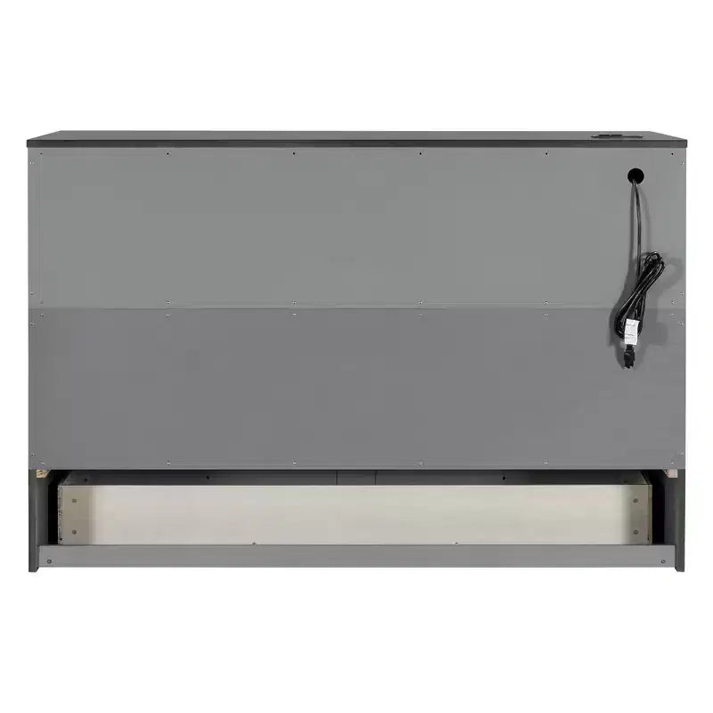 Letto a scomparsa matrimoniale/queen-size con ampi cassetti e porte USB