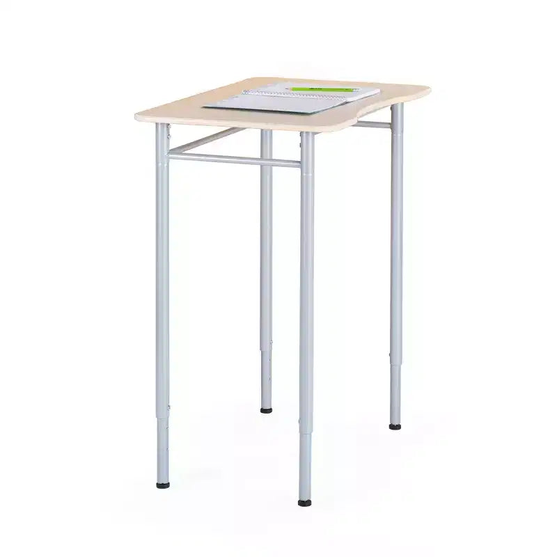 Scrivania regolabile rettangolare per bambini e adulti, scrivania da studio in legno per casa, postazione per aula con robuste gambe in metallo