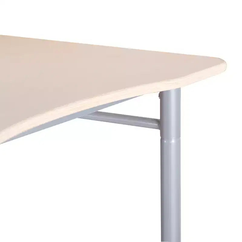 Scrivania regolabile rettangolare per bambini e adulti, scrivania da studio in legno per casa, postazione per aula con robuste gambe in metallo