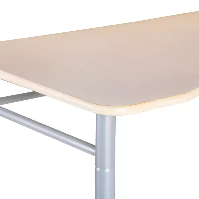 Scrivania regolabile rettangolare per bambini e adulti, scrivania da studio in legno per casa, postazione per aula con robuste gambe in metallo