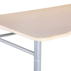 Scrivania regolabile rettangolare per bambini e adulti, scrivania da studio in legno per casa, postazione per aula con robuste gambe in metallo