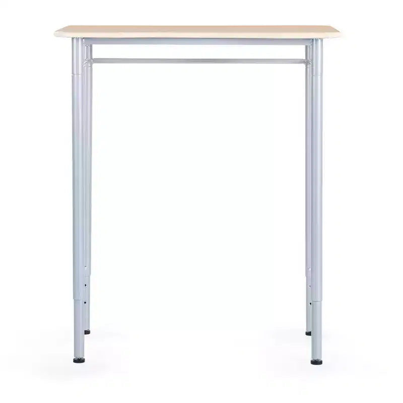 Scrivania regolabile rettangolare per bambini e adulti, scrivania da studio in legno per casa, postazione per aula con robuste gambe in metallo
