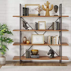Libreria Industriale in Metallo e Legno di Abete Tearach