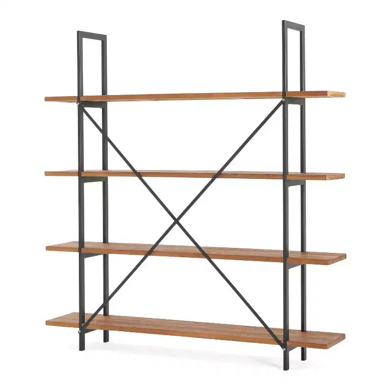 Libreria Industriale in Metallo e Legno di Abete Tearach