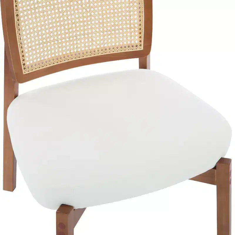 Sedia d'accento in 2 pezzi, Poltrona lounge moderna con schienale intrecciato, per soggiorno, camera da letto, Beige
