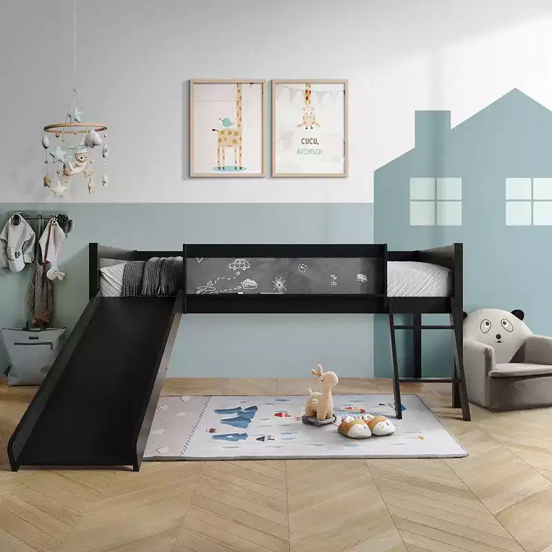 Letto a soppalco in legno per letto singolo