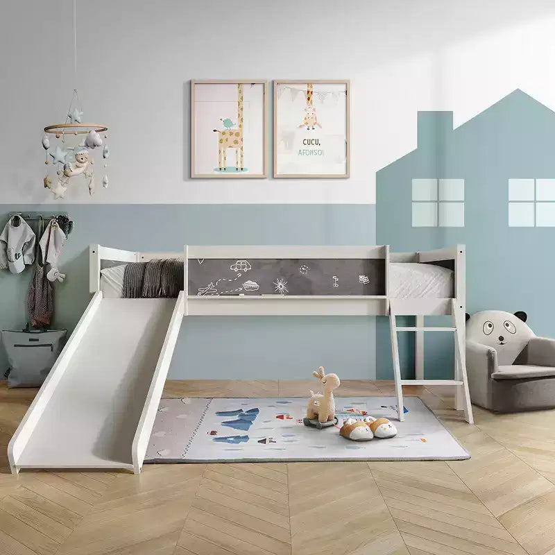 Letto a soppalco in legno per letto singolo