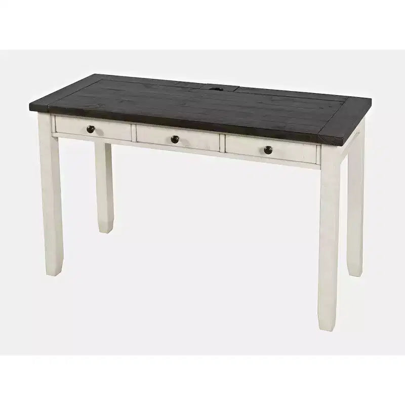 Scrivania da fattoria con ricarica USB Madison County Rustic in legno massello di recupero