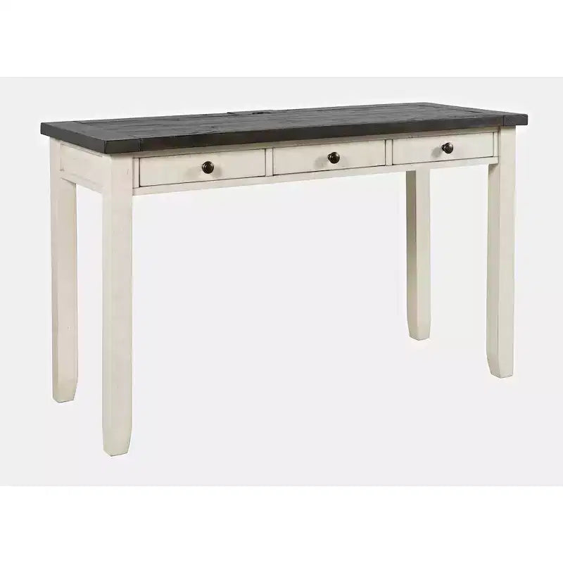 Scrivania da fattoria con ricarica USB Madison County Rustic in legno massello di recupero