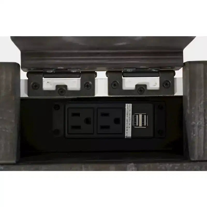Scrivania da fattoria con ricarica USB Madison County Rustic in legno massello di recupero