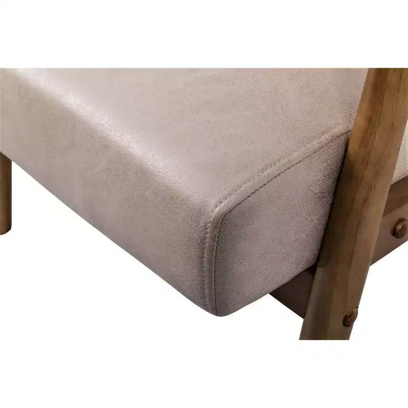 Poltrona moderna con braccioli, poltrona lounge con braccioli affusolati, telaio in legno massiccio, sedia rivestita in microfibra per soggiorno, ufficio