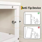 Comò porta TV in tessuto da 63 pollici per camera da letto - Cassettiera lunga a 12 cassetti per soggiorno - Cassettiera nera con ripiani aperti