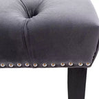 Panca moderna in velluto da 45,2" con ottomana, panca rettangolare imbottita con bottoni, gambe in legno, panca per scarpe per soggiorno, camera da letto