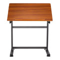 VEVOR Drafting Table, Adjustable 090 Tilt Drawing Desk, Portable Artist Table with Black H-Frame and Brown Desktop, Black&Brown
