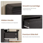 Cassettiera moderna ad arco con 6 cassetti per tavolo da pranzo - Cassettone in legno nero largo 120 cm - Design con bordi curvi - Ampio spazio di archiviazione per sala da pranzo, camera da letto, soggiorno
