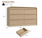 Cassettiera moderna ad arco con 6 cassetti per tavolo da pranzo - Cassettone in legno nero largo 120 cm - Design con bordi curvi - Ampio spazio di archiviazione per sala da pranzo, camera da letto, soggiorno