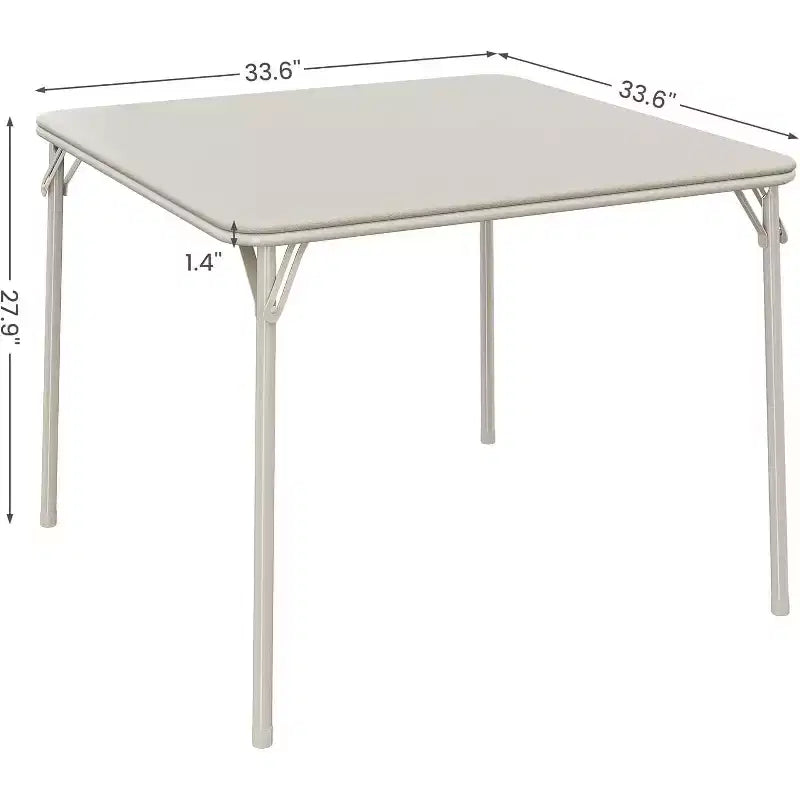 Tavolo Pieghevole, Tavolo e Sedie Pieghevoli Quadrati a 3 Pezzi, Tavolo Quadrato Moderno per Sala da Pranzo, Tavolo da Gioco per Casa, Feste, Picnic