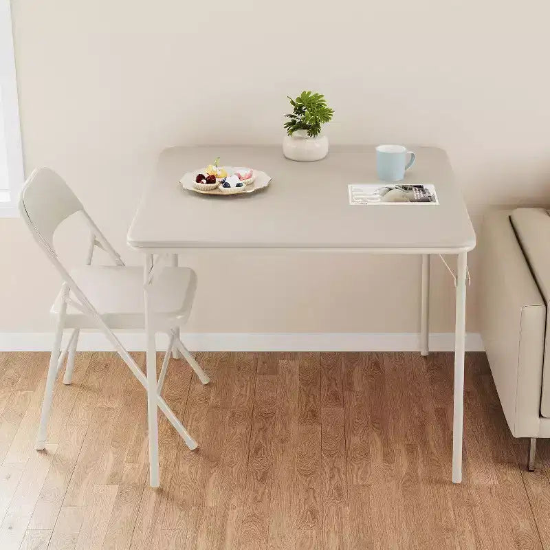 Tavolo Pieghevole, Tavolo e Sedie Pieghevoli Quadrati a 3 Pezzi, Tavolo Quadrato Moderno per Sala da Pranzo, Tavolo da Gioco per Casa, Feste, Picnic