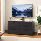 Mobile TV moderno da 63" con supporto per TV da 75 pollici, console multimediale regolabile in altezza a 6 cassetti, centro di intrattenimento robusto in MDF per soggiorno, camera da letto
