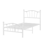 Struttura Letto Matrimoniale in Metallo a Cuore con Testiera e Pediera, Design a Piattaforma con Robusto Supporto a Doghe e Spazio Contenitore Sotto il Letto per Camera da Letto